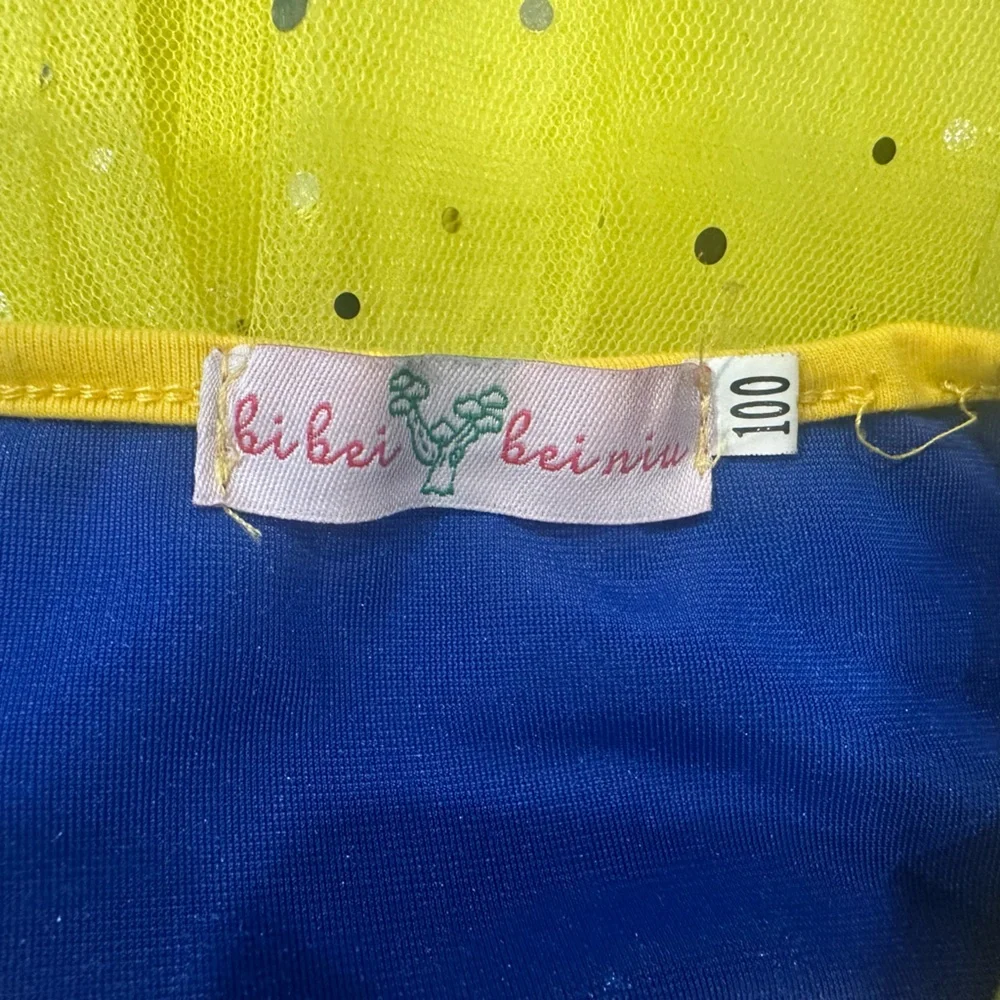 Vibrant Fairy Tale Dress - Blue, Yellow, and Red